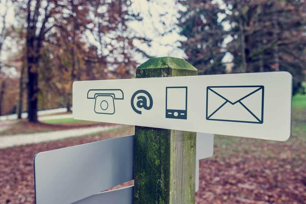 contact signboard