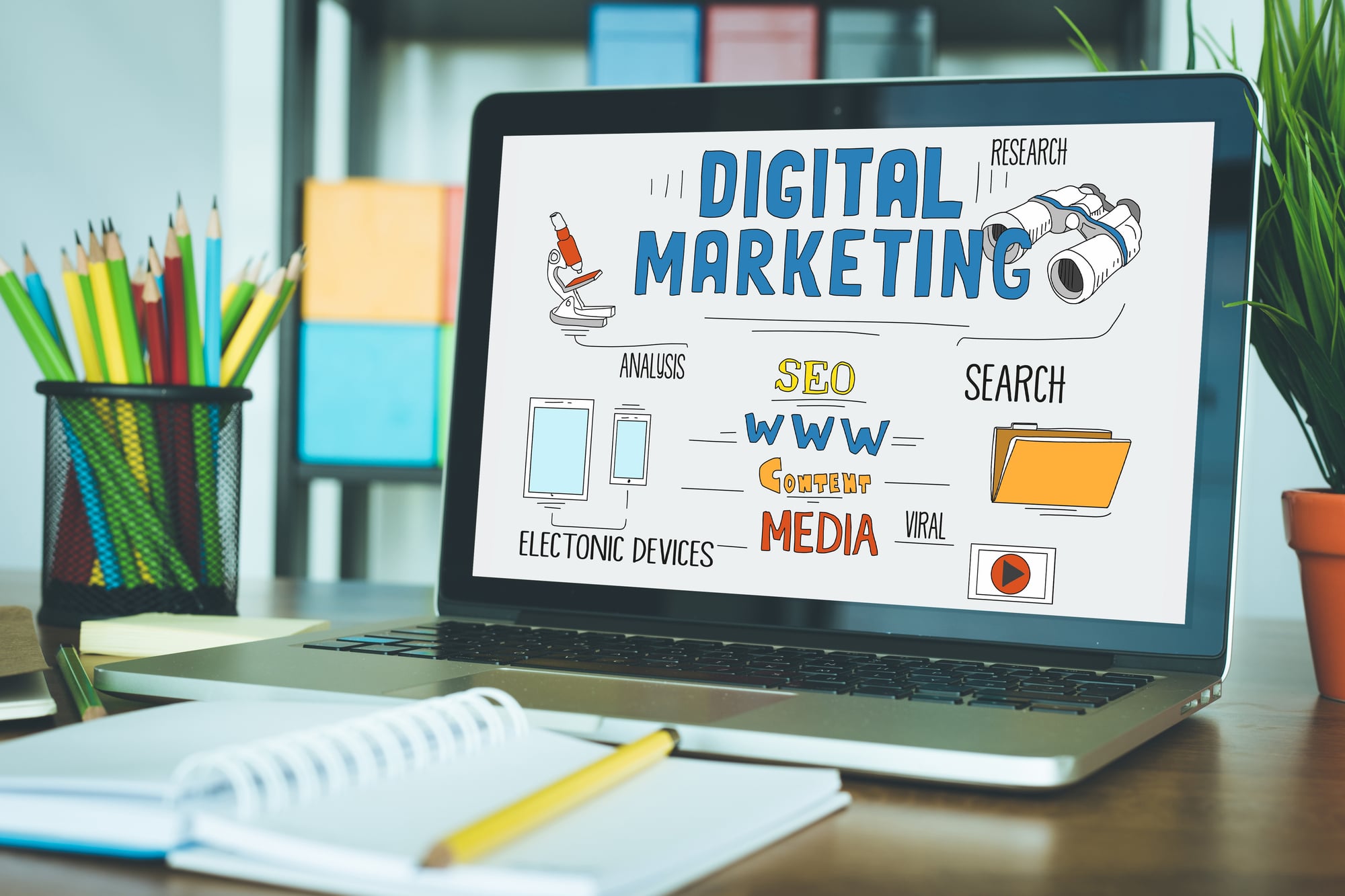 WEB ONLINE INTERNET TECHNOLOGY AND DIGITAL MARKETING CONCEPT - Infintech Designs