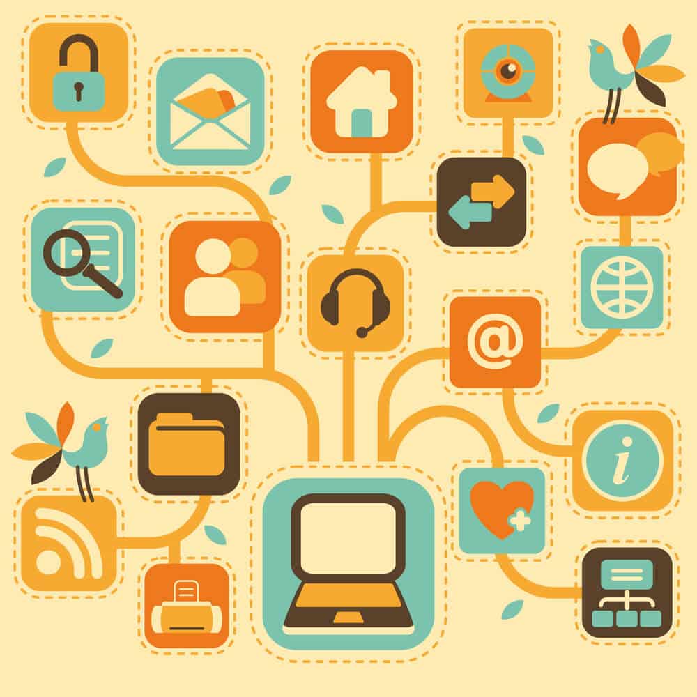 social media links on the website - Infintech Designs