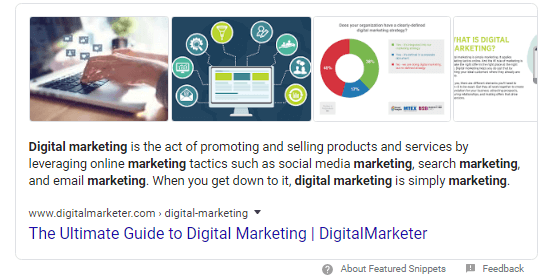 SERP features - Infintech Designs