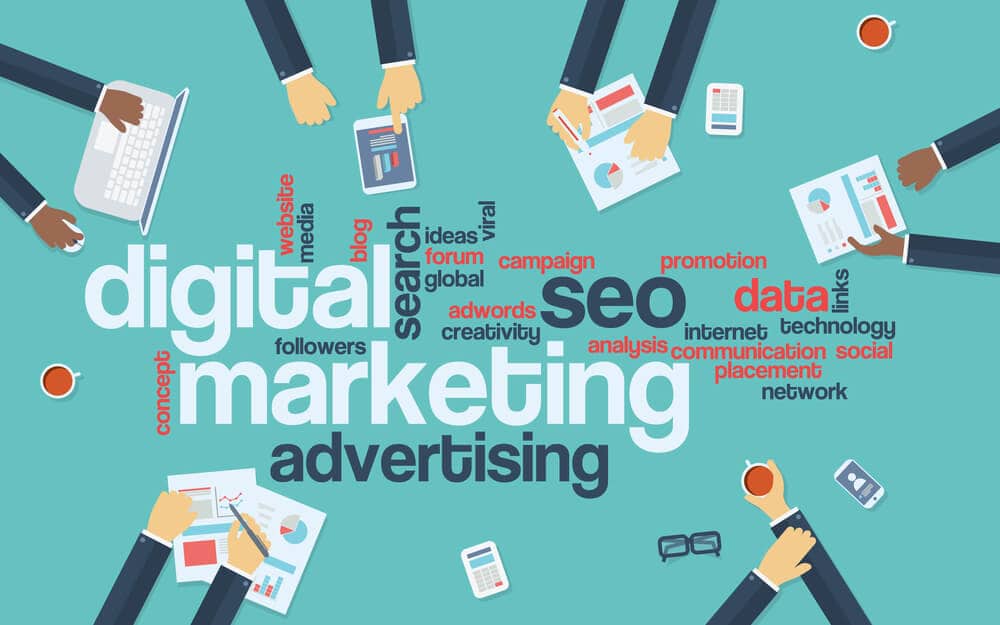 Digital marketing concept infographics - Infintech Desigs