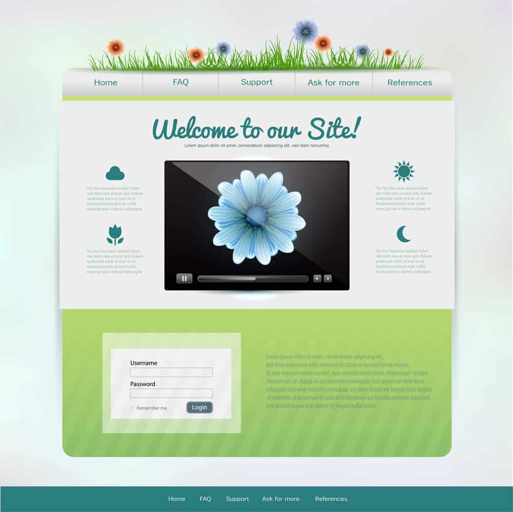 Template of website, vector illustration - Infintech Designs