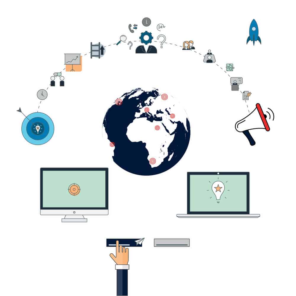 Illustration of Press release- Infintech designs