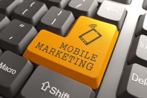 Mobile Marketing printed in Keyboard
