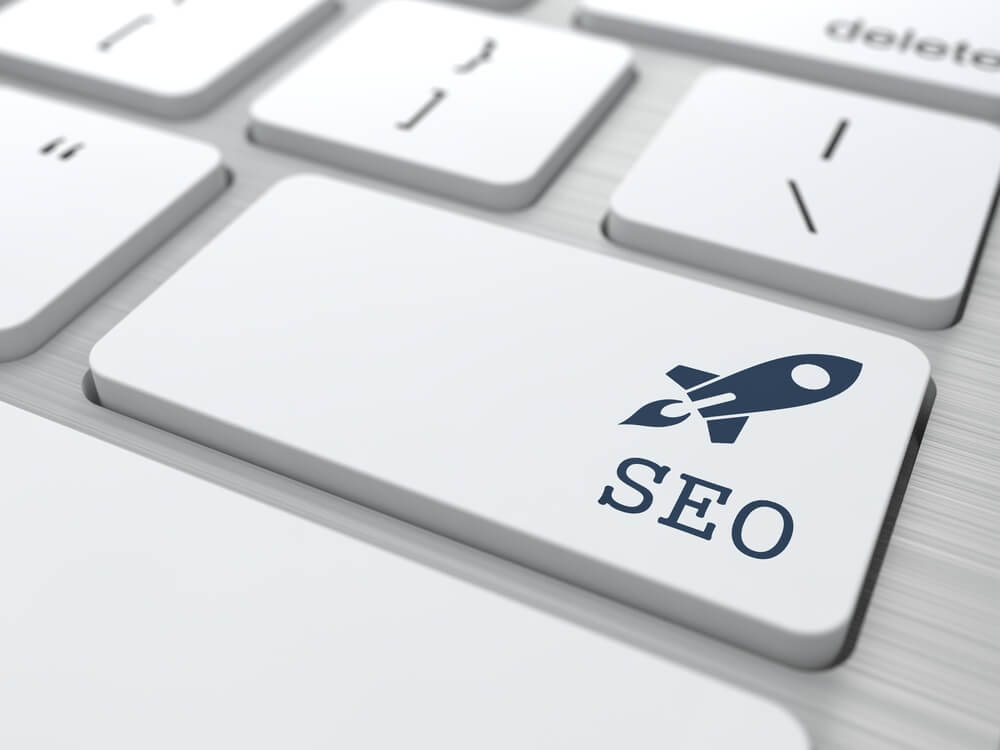 White Keyboard with SEO Button