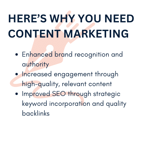 Content marketing benefits graphic - Infintech Designs