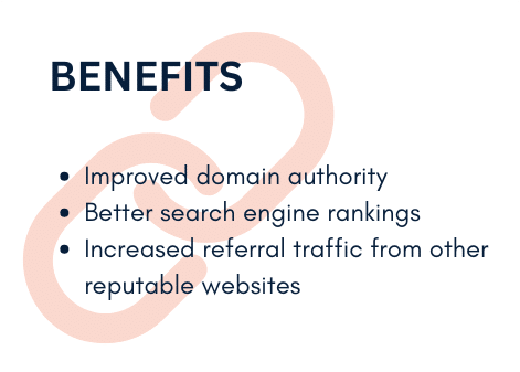 Link building benefits graphic - Infintech Designs